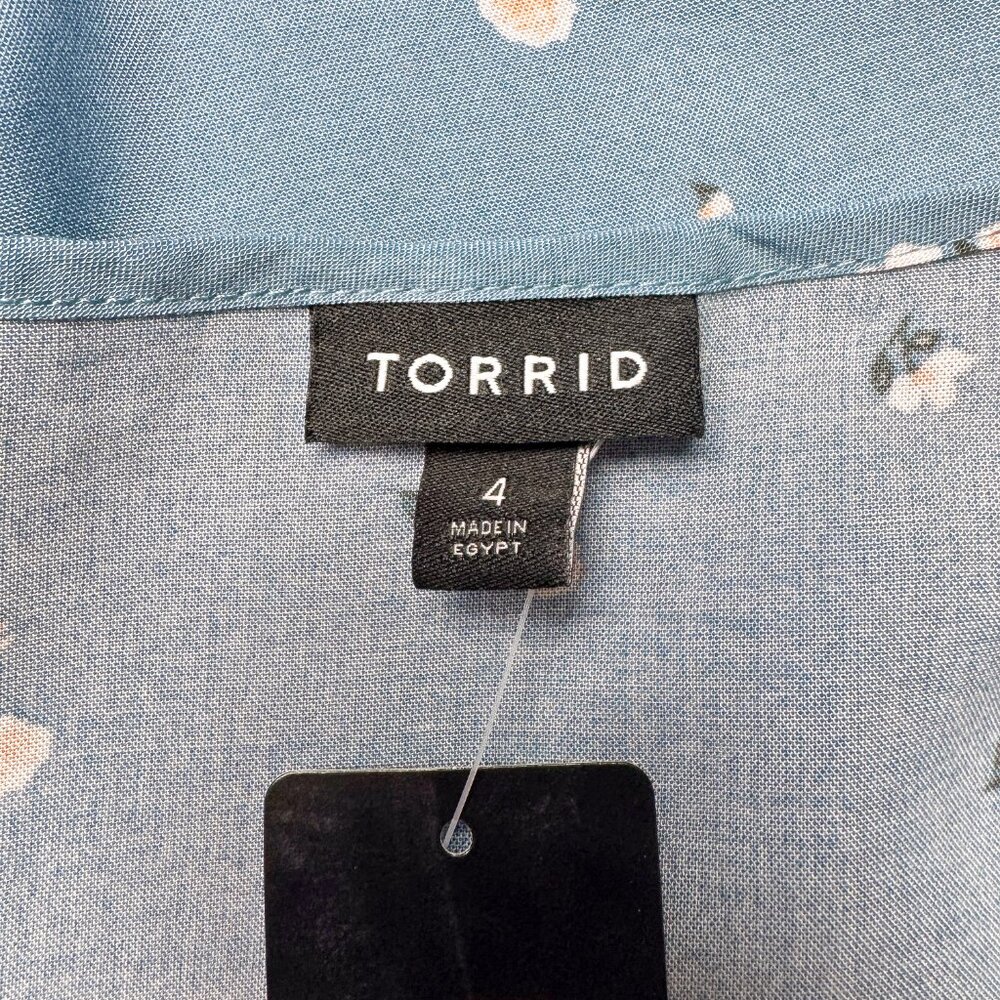 NWT Torrid Hi-Low Challis Tank Top Dusty Blue Women's Size 4XL‎ (Torrid Sz 4/26) - Picture 8 of 9